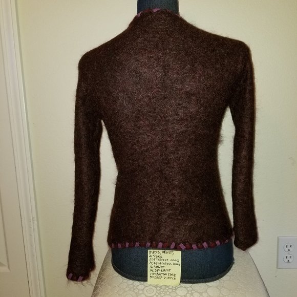 NWOT Classiques Entier Brown V-Neck S #Mohair Wool Crew Neck Sweaters #Hot Fall - Picture 10 of 16